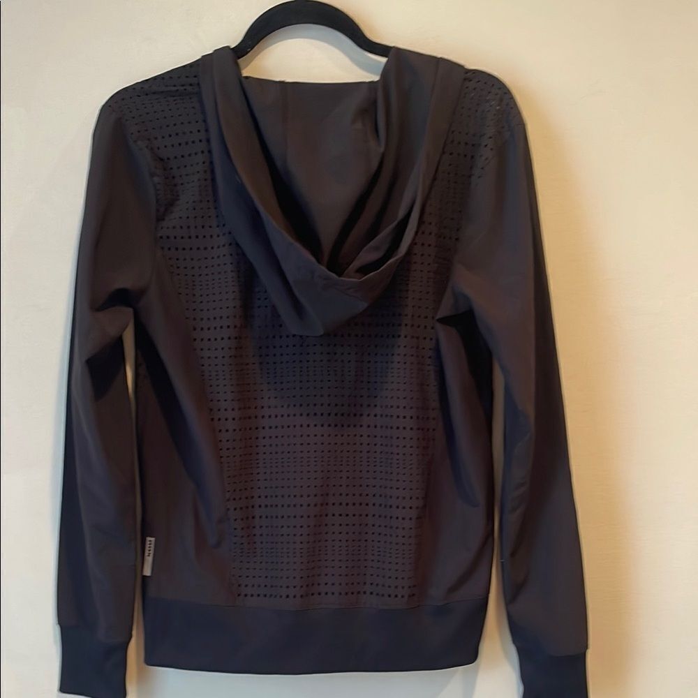 Black Hooded Zip-Up Jacket Size SP - Picture 5 of 5